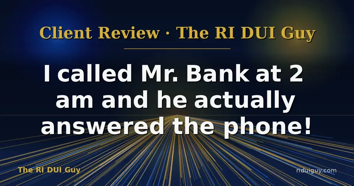 I called Mr. Bank at 2 am & he actually answered the phone!