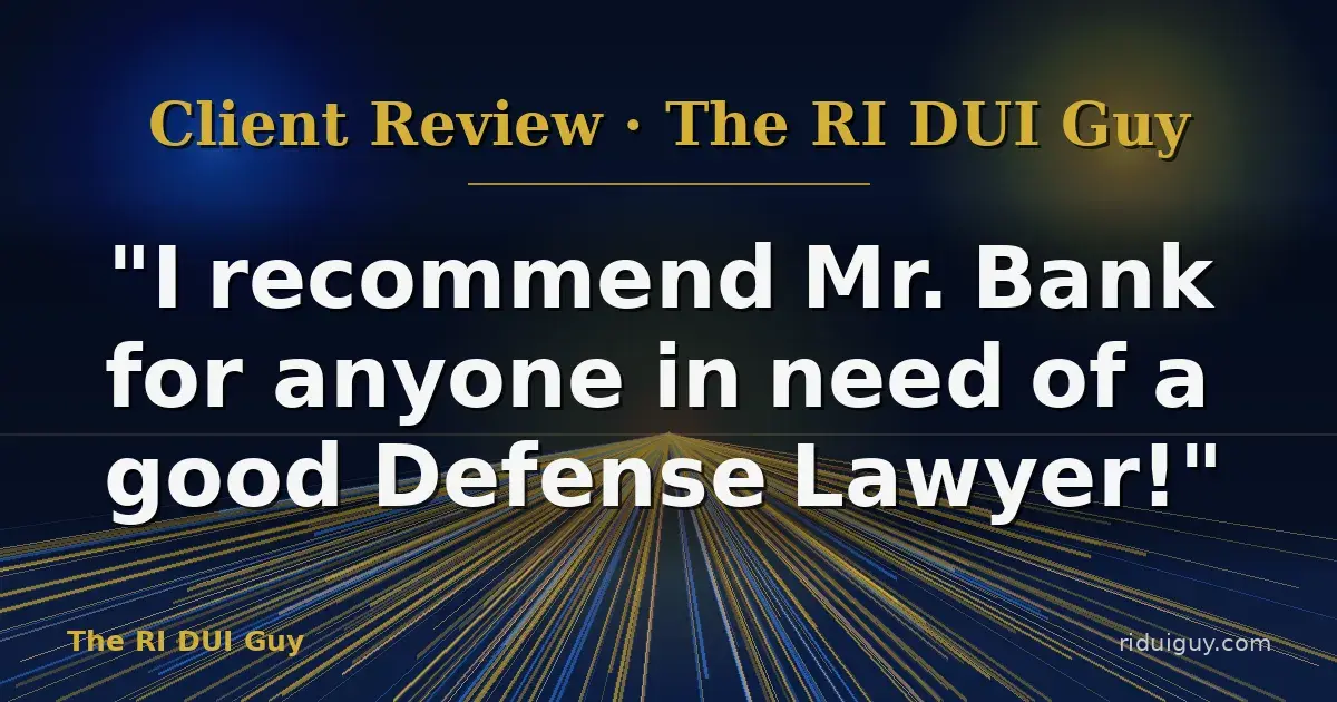 "I recommend Mr. Bank for anyone in need of a good Defense Lawyer!"